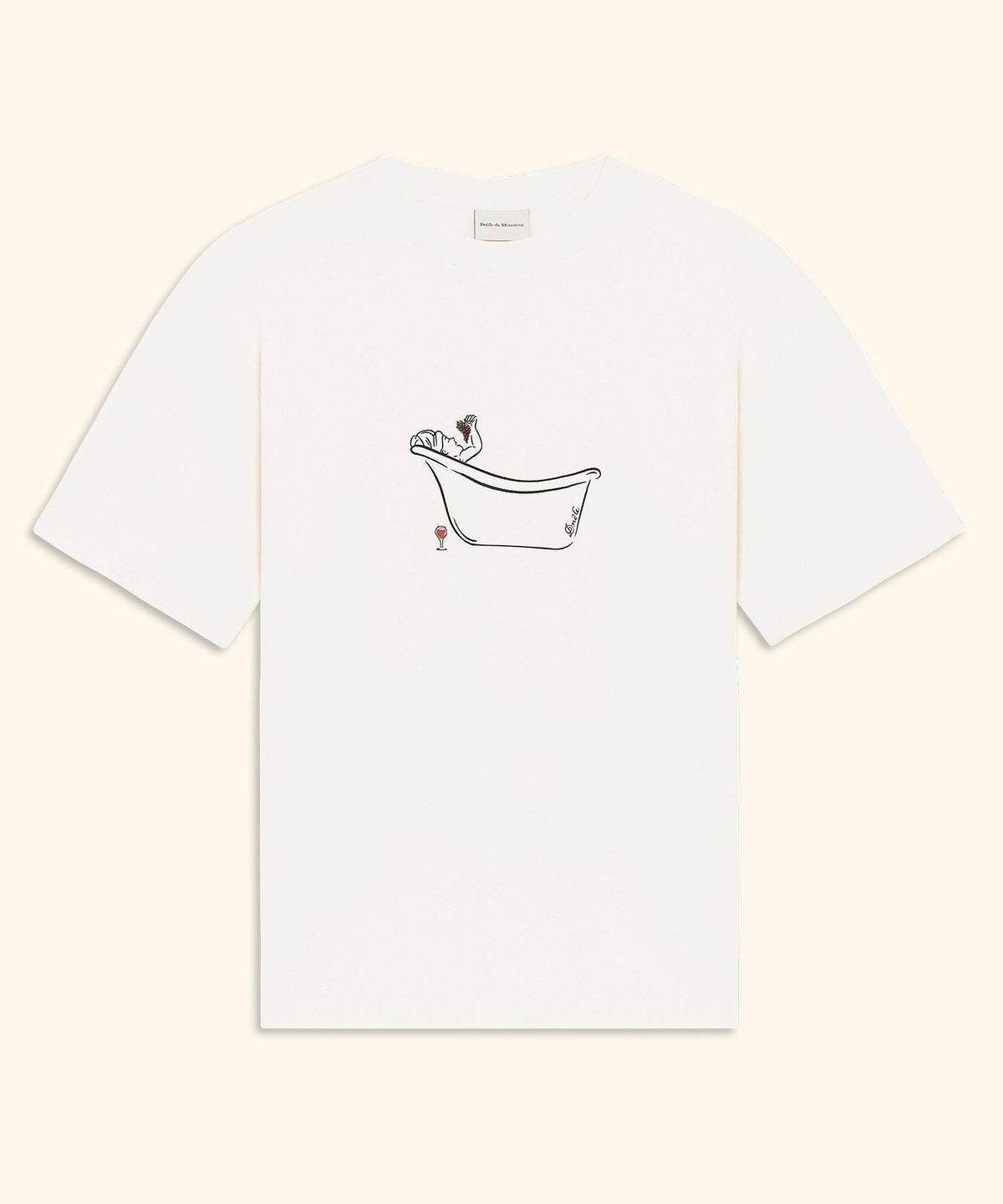 드롤드무슈(DROLE DE MONSIEUR) Wine Bath T-shirt D0TCA26109WHM
