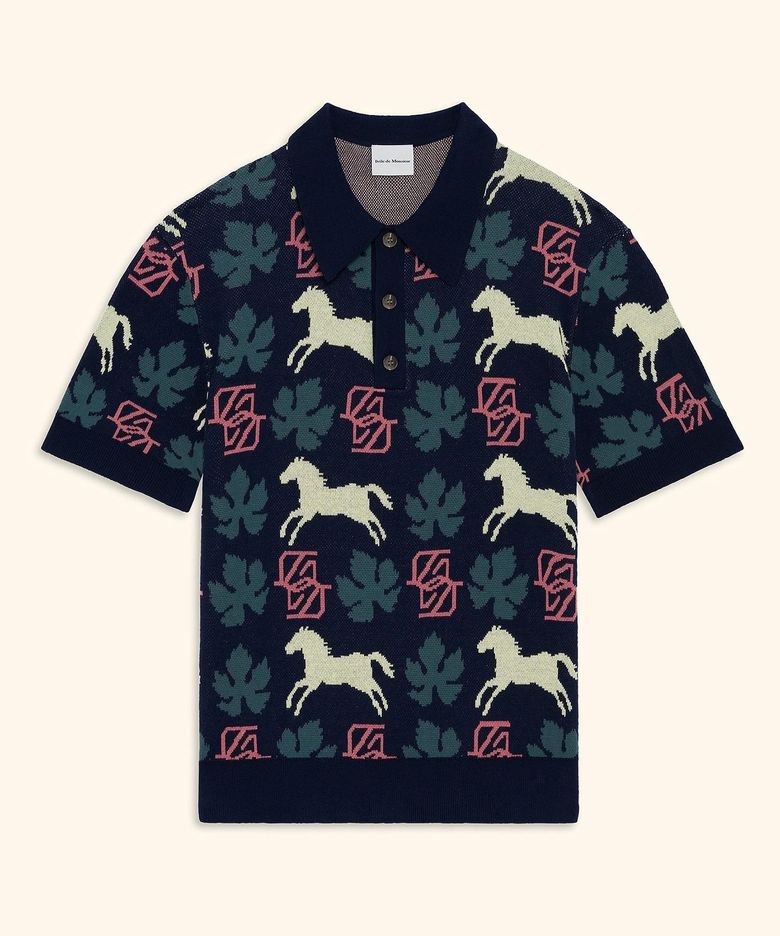 Horse Monogram Knit Polo D0WPA26105NYX