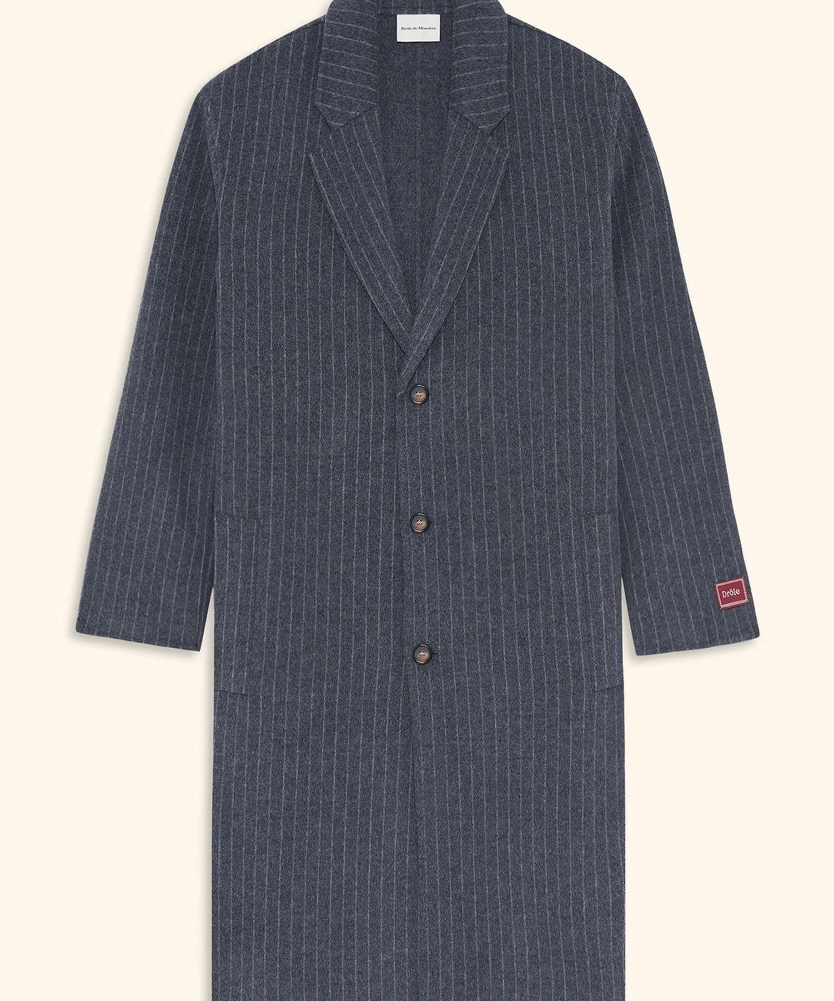 드롤드무슈(DROLE DE MONSIEUR) Wool Pinstripe Coat D0CAA26101GYD