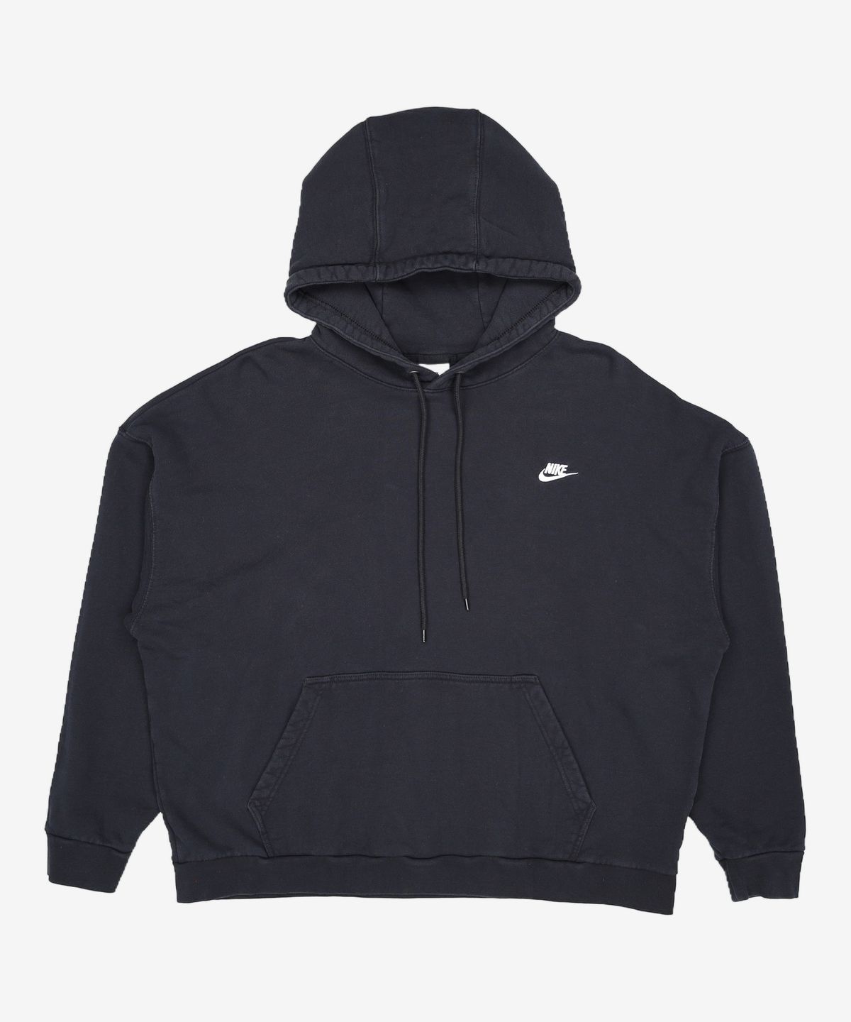 나이키(NIKE) 클럽 플리스 오버사이즈 프렌치 테리 풀오버 후디 M - 블랙:화이트 / HJ1817-010 XL