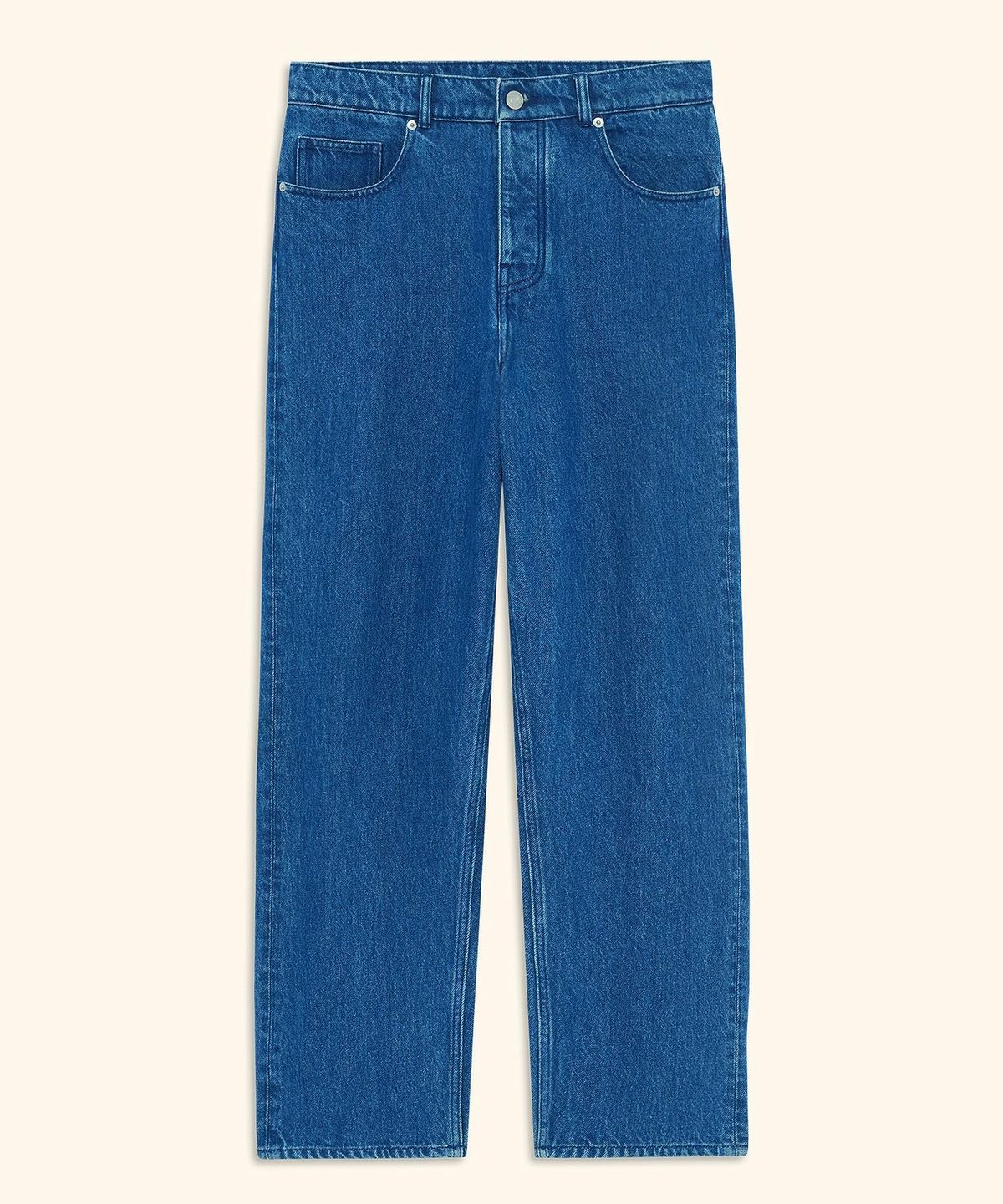 드롤드무슈(DROLE DE MONSIEUR) Straight Blue Cotton Jeans D0PDA26102BUX