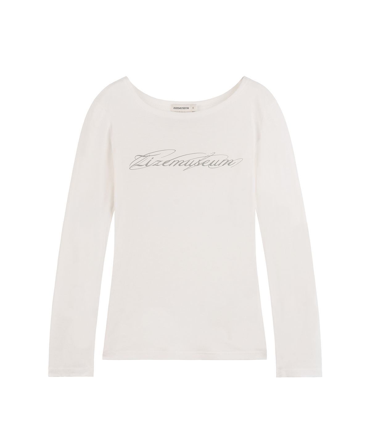 지제뮤지엄(ZIZEMUSEUM) BOATNECK SHEER LONG SLEEVE (WHITE)