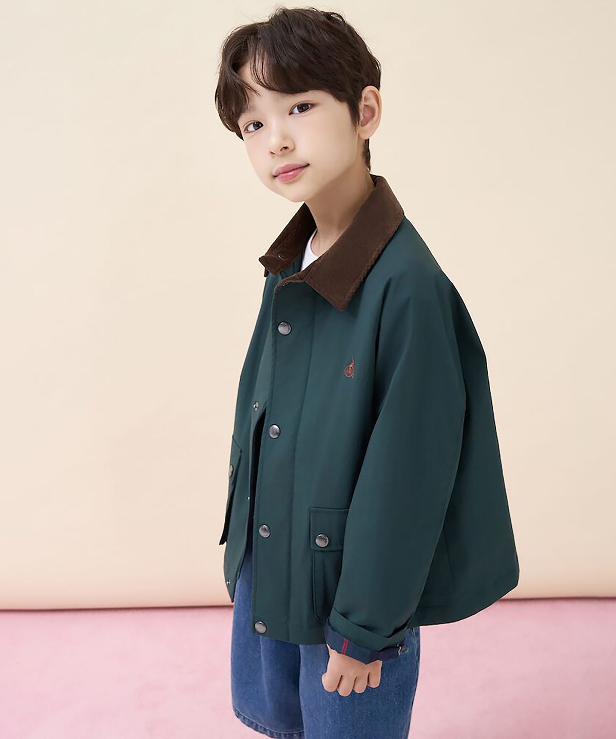 빈폴 키즈(BEANPOLE KIDS) [Essential] 헌팅 안감 재킷  그린 (BI6839UE1M)