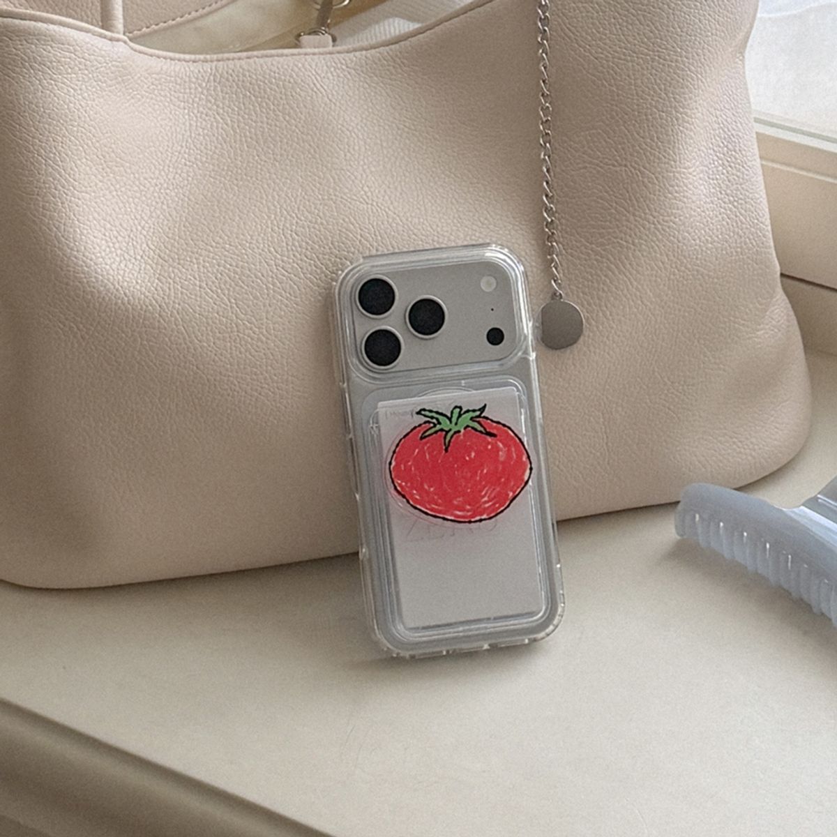 메이드모먼(MADEMOMENT) favorite tomato 디자인 [맥세이프 아크릴스마트톡+카드지갑]