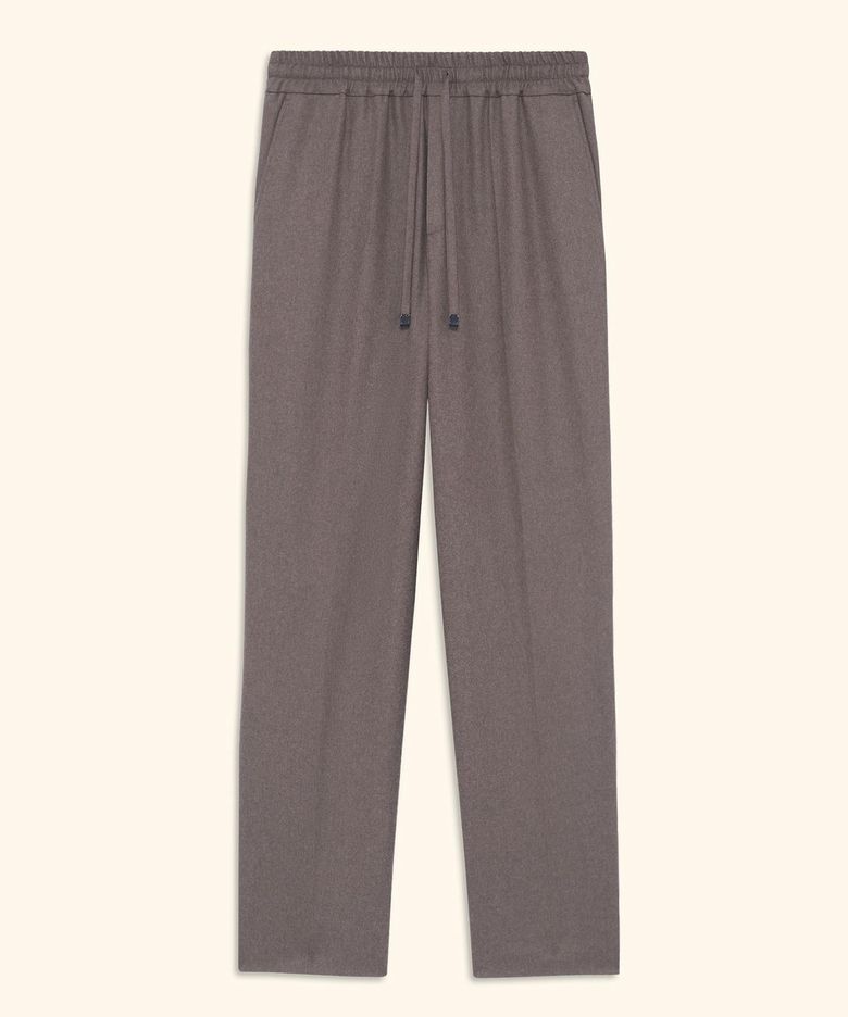 Elastic Waist Flannel Pants D0PAA26105BRL
