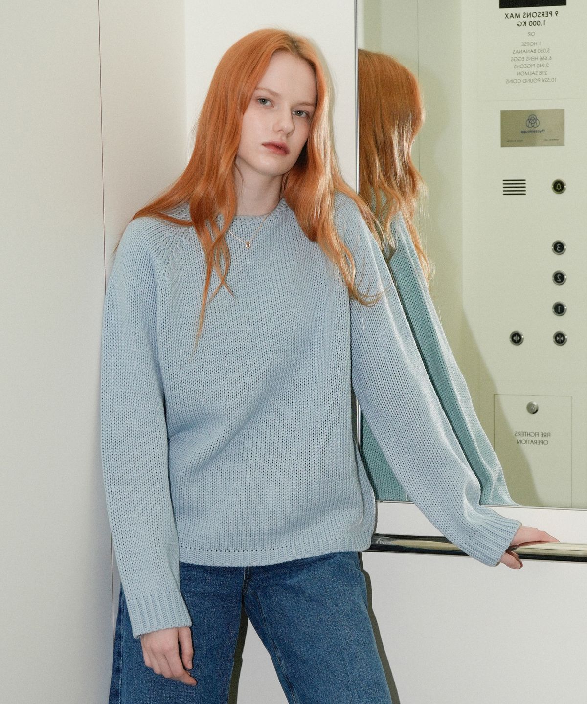 블레티(VLETI) Boat Neck Basic Knit (Sora)