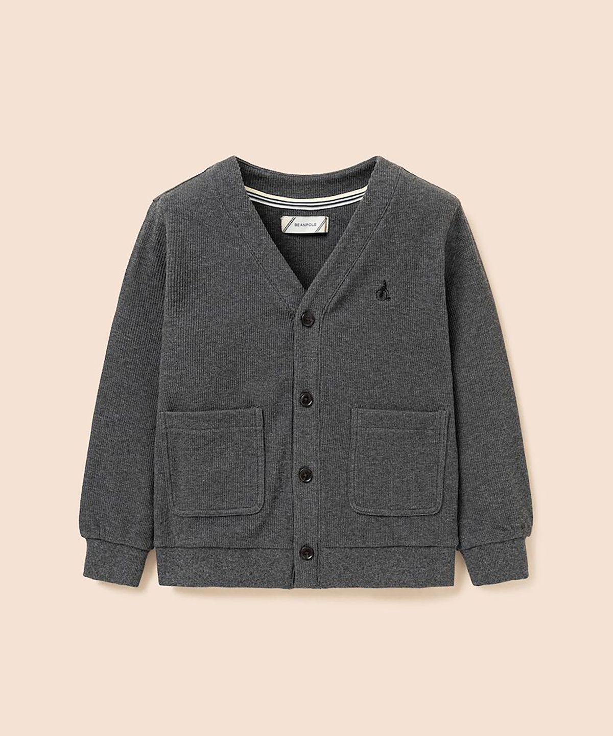 빈폴 키즈(BEANPOLE KIDS) 와플소재 져지 가디건  애쉬 (BI6841U044)