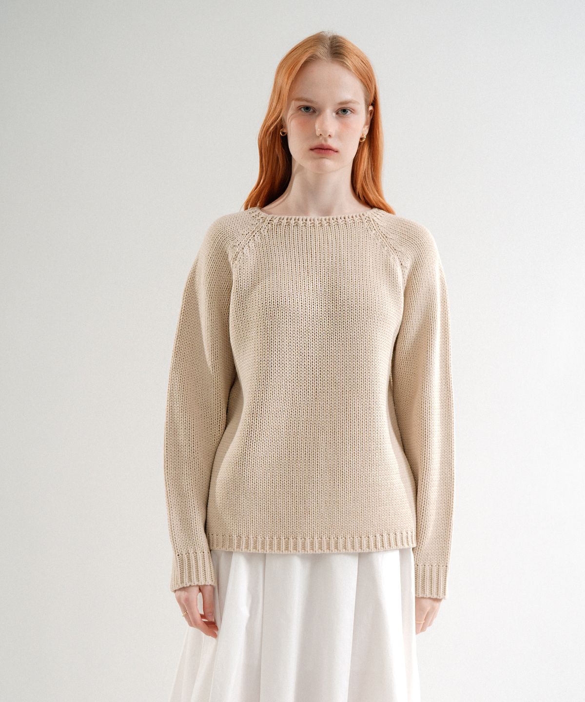 블레티(VLETI) Boat Neck Basic Knit (Beige)
