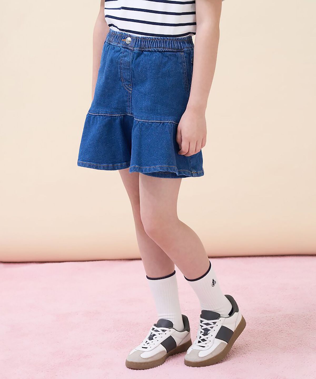 빈폴 키즈(BEANPOLE KIDS) 클래식 베이직 데님 치마 바지  블루 (BI6827G01P)
