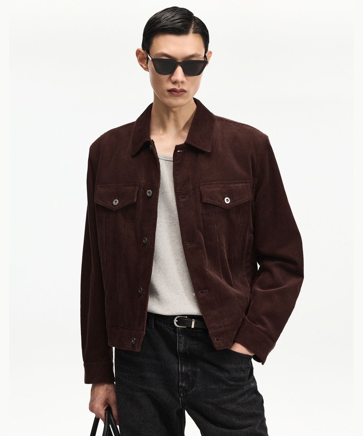 티엔지티(TNGT) Corduroy Trucker (Dark Brown) TNJU6F100W2