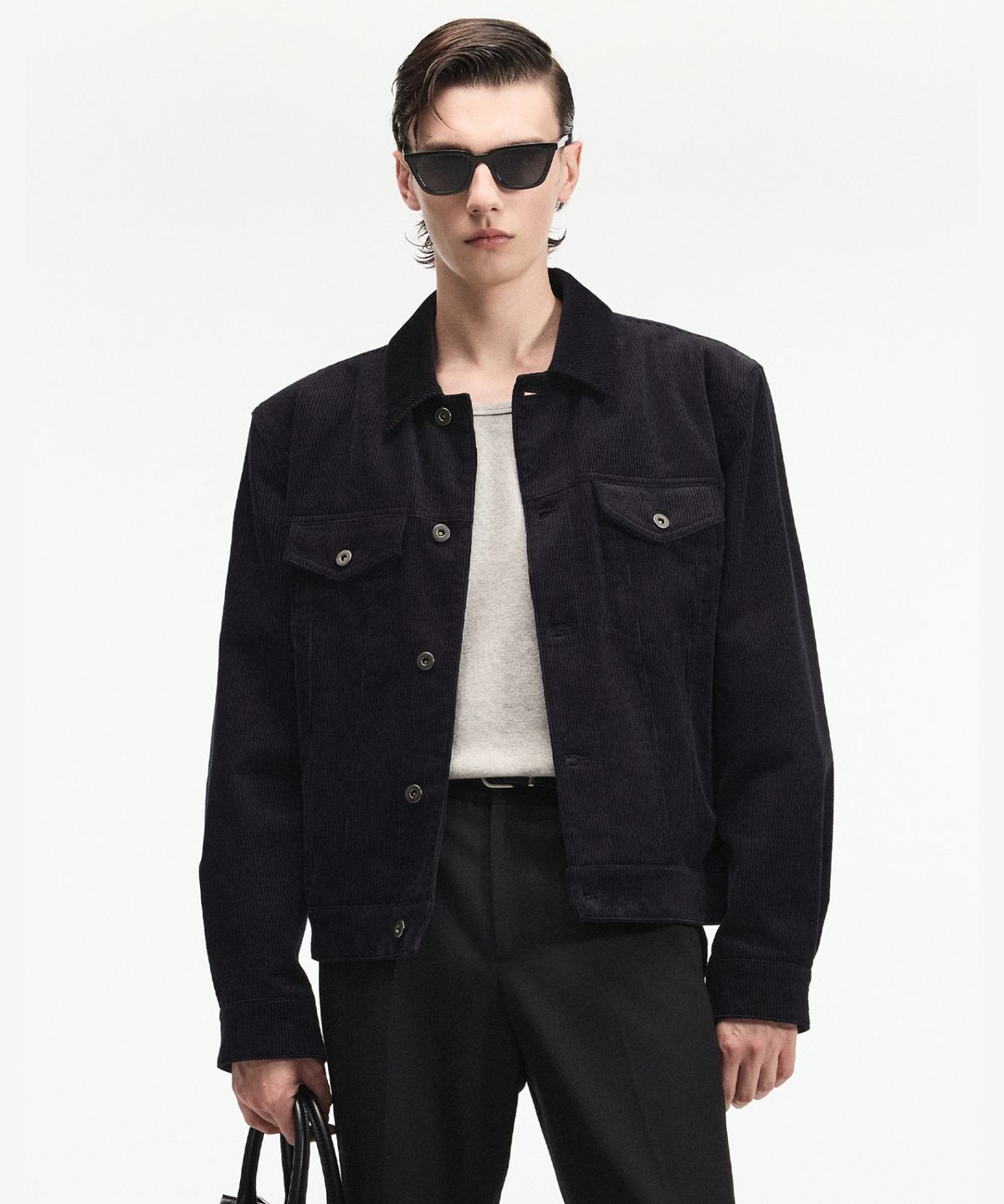 티엔지티(TNGT) Corduroy Trucker (Navy) TNJU6F100N2