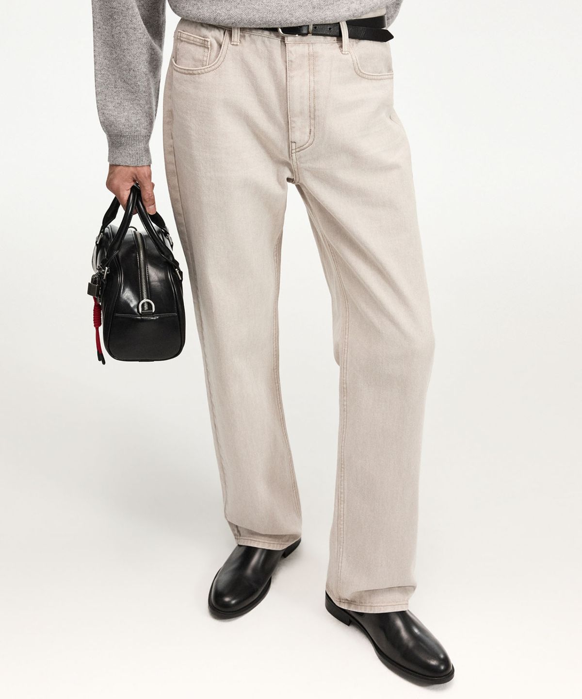 티엔지티(TNGT) Lot.872 Straight Pigment Dyed Denim Pants (Washed Beige) TNPA6F116I2