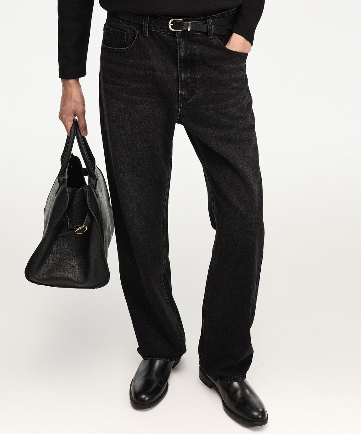 티엔지티(TNGT) Lot.872 Straight Denim Pants (Black) TNPA6F109BK