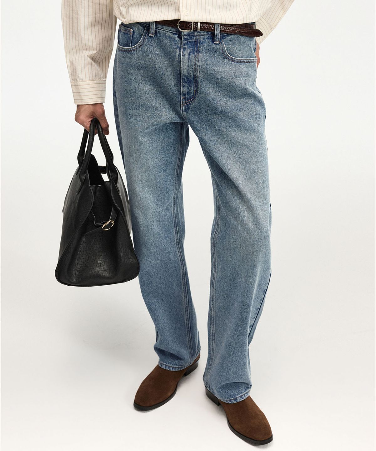 티엔지티(TNGT) Lot.872 Straight Denim Pants (Washed Blue) TNPA6F109B2