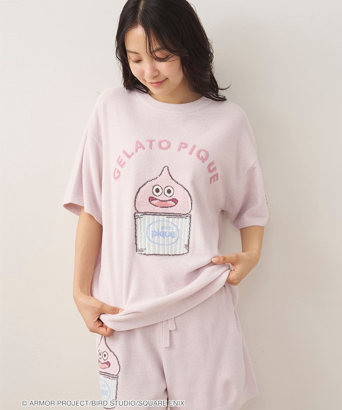 젤라또 피케(GELATO PIQUE) [DRAGON QUEST] 몬스터 자카드 풀오버 숏 팬츠 셋업 PWNT264031