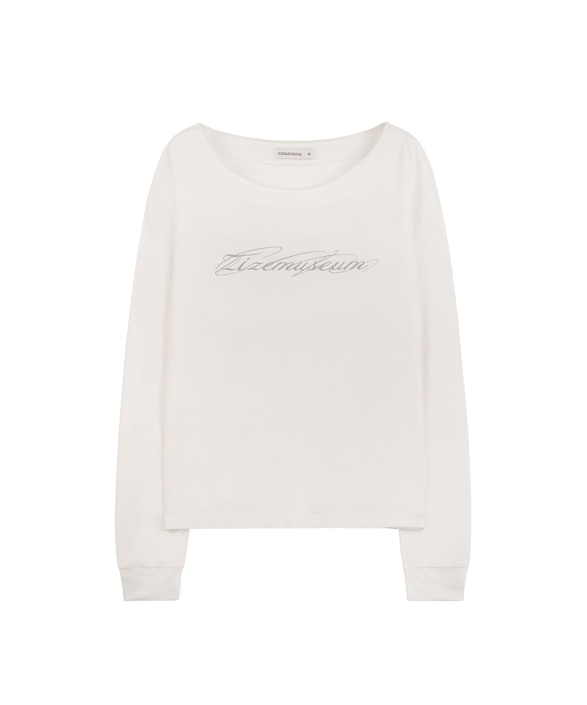 지제뮤지엄(ZIZEMUSEUM) ONE SHOULDER SHEER LONG SLEEVE (WHITE)