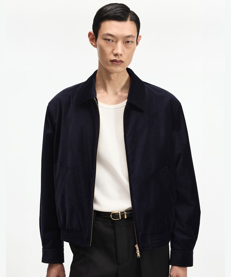 Velvet Blouson Jumper (Navy) TNJU6F104N2