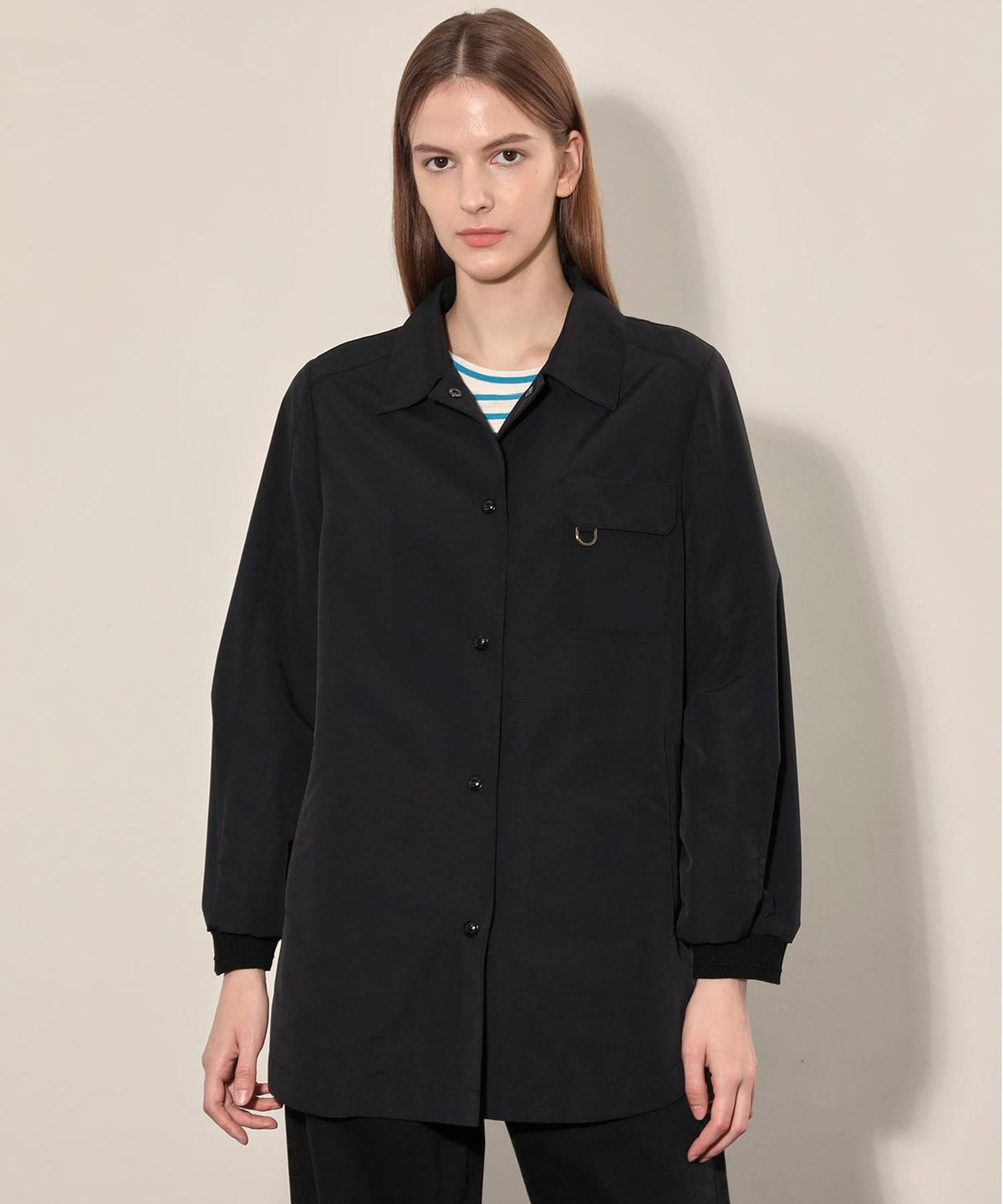 올리비아로렌(OLIVIALAUREN) 배색패치 볼륨소매점퍼_VOCFU4F7411