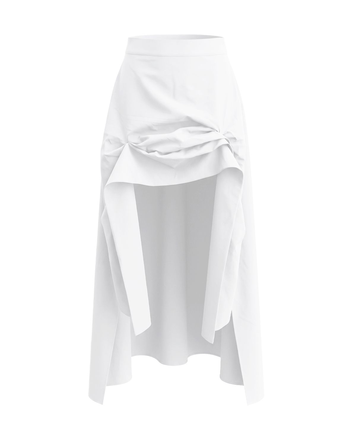 정도(JUNGDO) MULLET TUCK SKIRT . WHITE