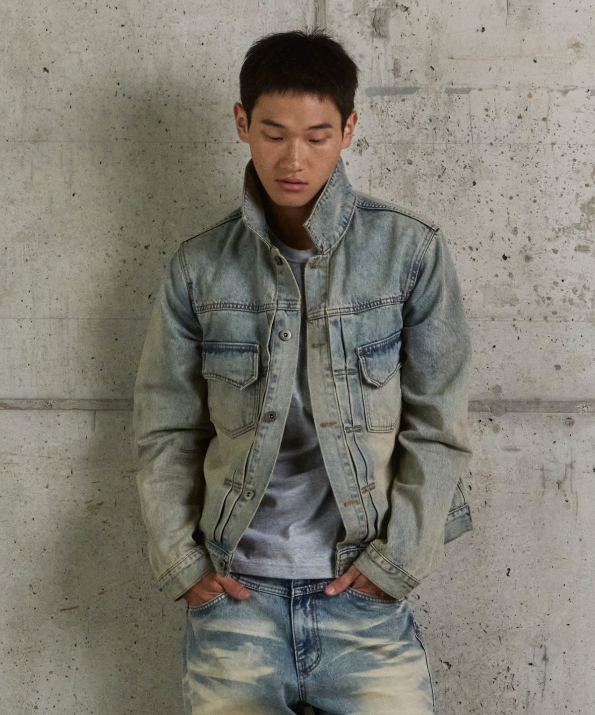 9999아카이브(9999ARCHIVE) Oblique Denim Trucker Jacket