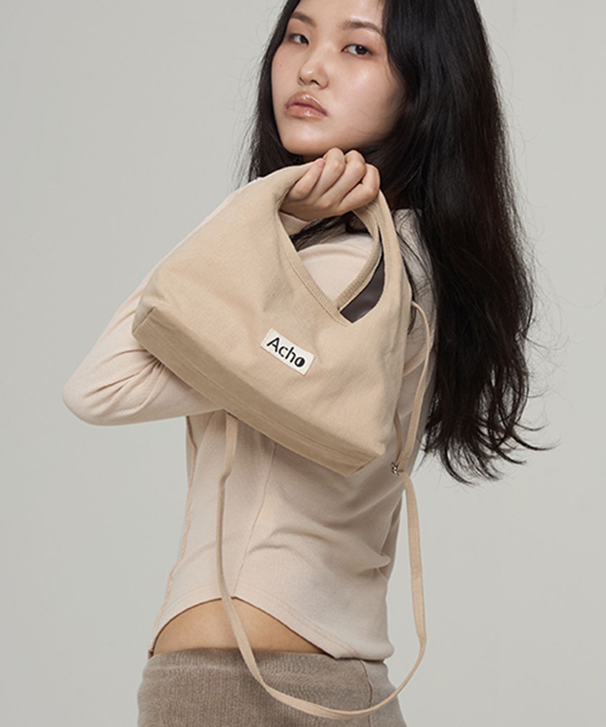 아쵸(ACHO) 멀티웨이 토트&크로스 도아백_베이지