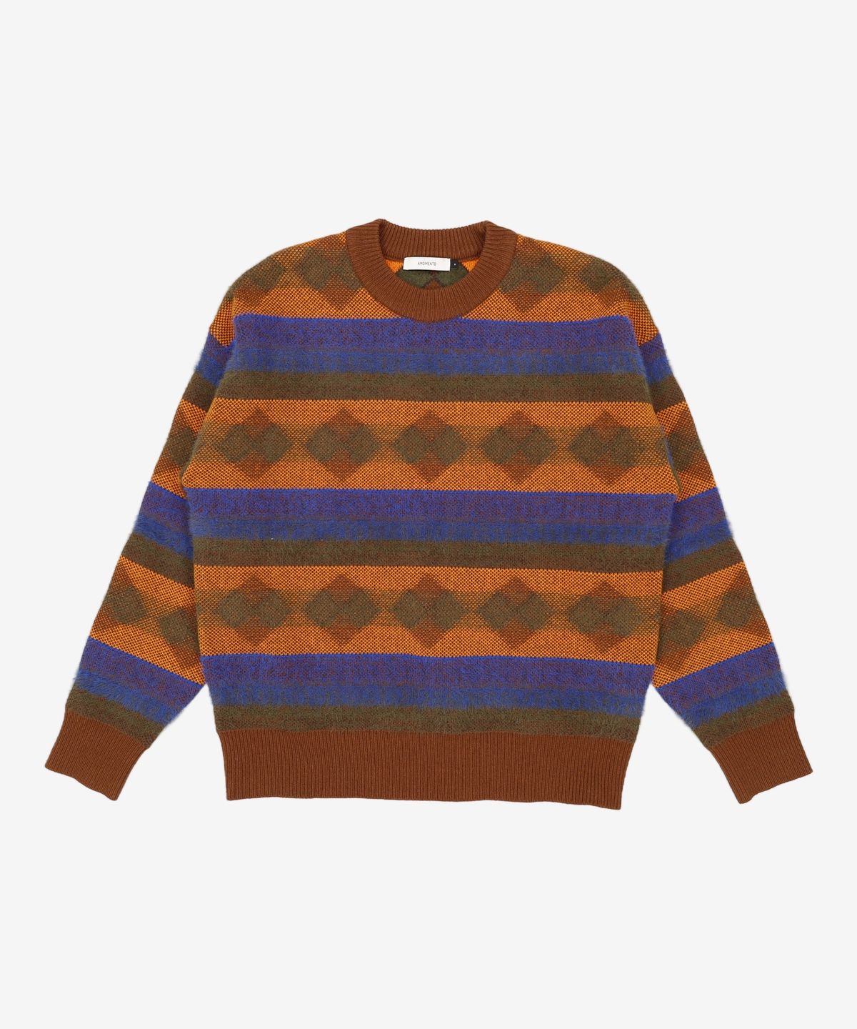 아모멘토(AMOMENTO) JACQUARD KNIT PULLOVER 100