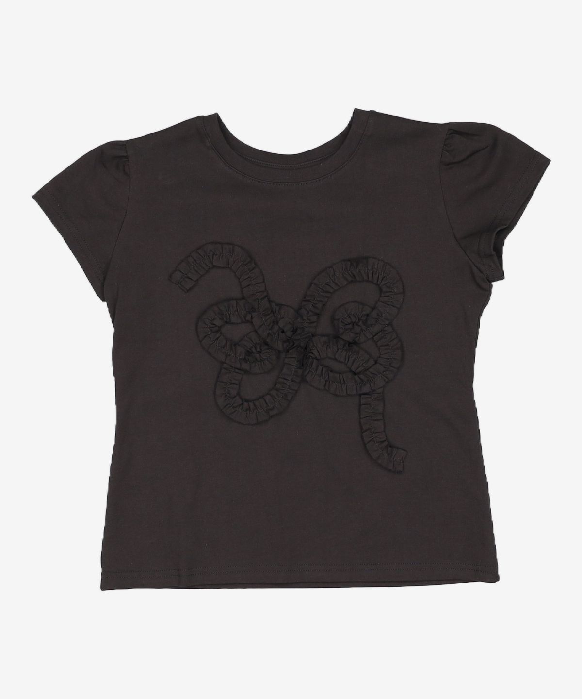 시눈(SINOON) Butterfly Frill T-Shirts (Black) M