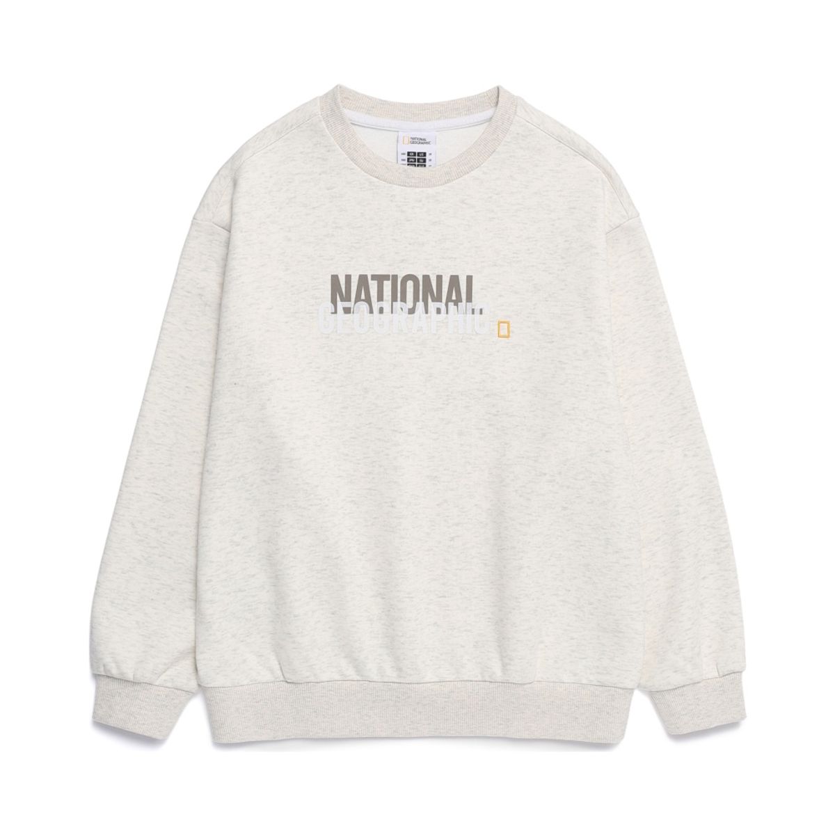 내셔널지오그래픽 키즈(NATIONAL GEOGRAPHIC KIDS) K263USW910 빅로고 맨투맨 OATMEAL