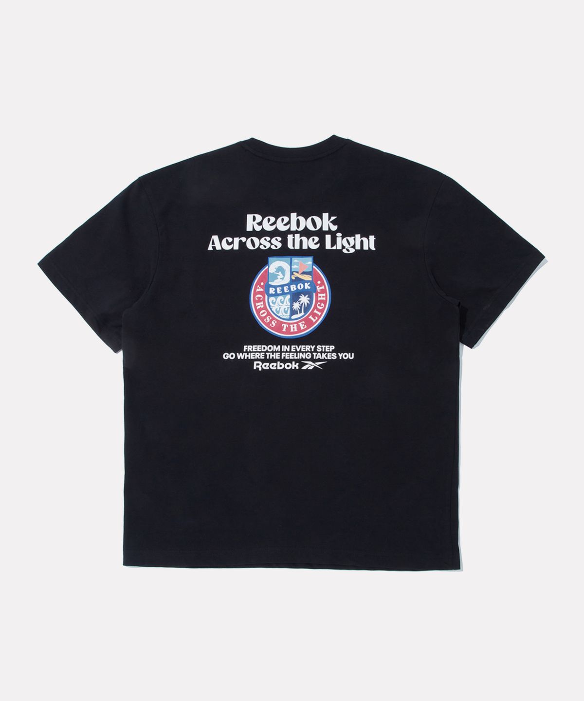 리복(REEBOK) 오션 그래픽 아이스코튼 반팔티 - 블랙