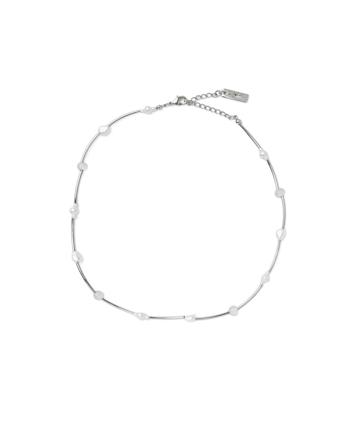 솔티페블(SALTY PEBBLE) ROUGH STONE NECKLACE [WHITE]