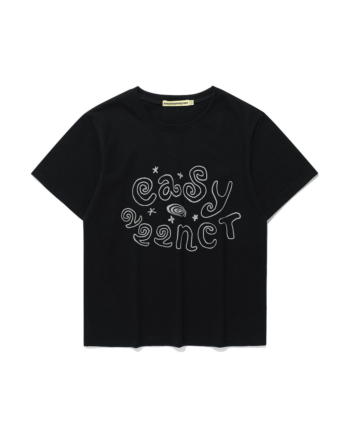 이지이지이지(EASYEASYEASY) Easy 222 Coil Logo Tee Black
