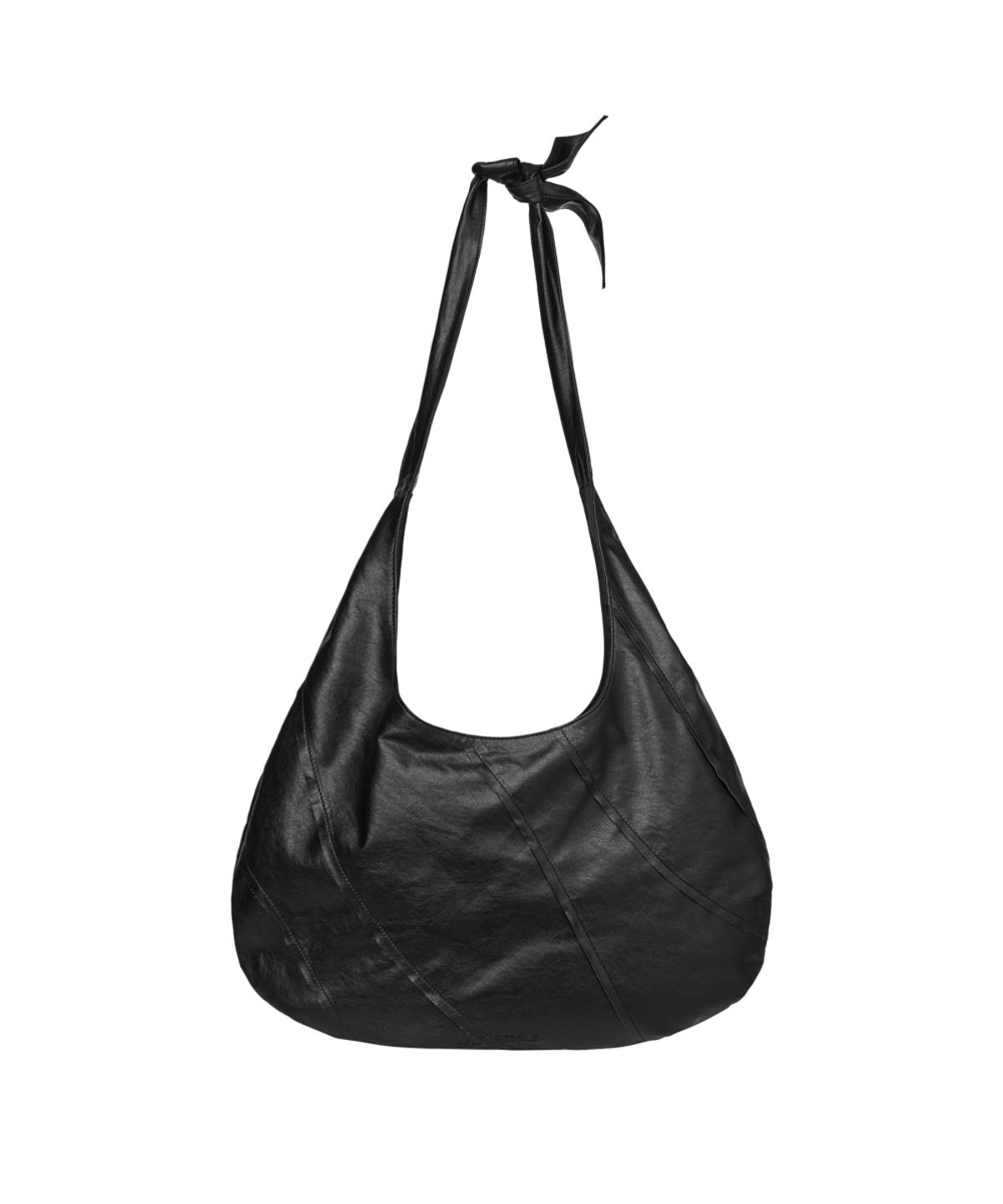 솔티페블(SALTY PEBBLE) PANEL HOBO BAG [BLACK]