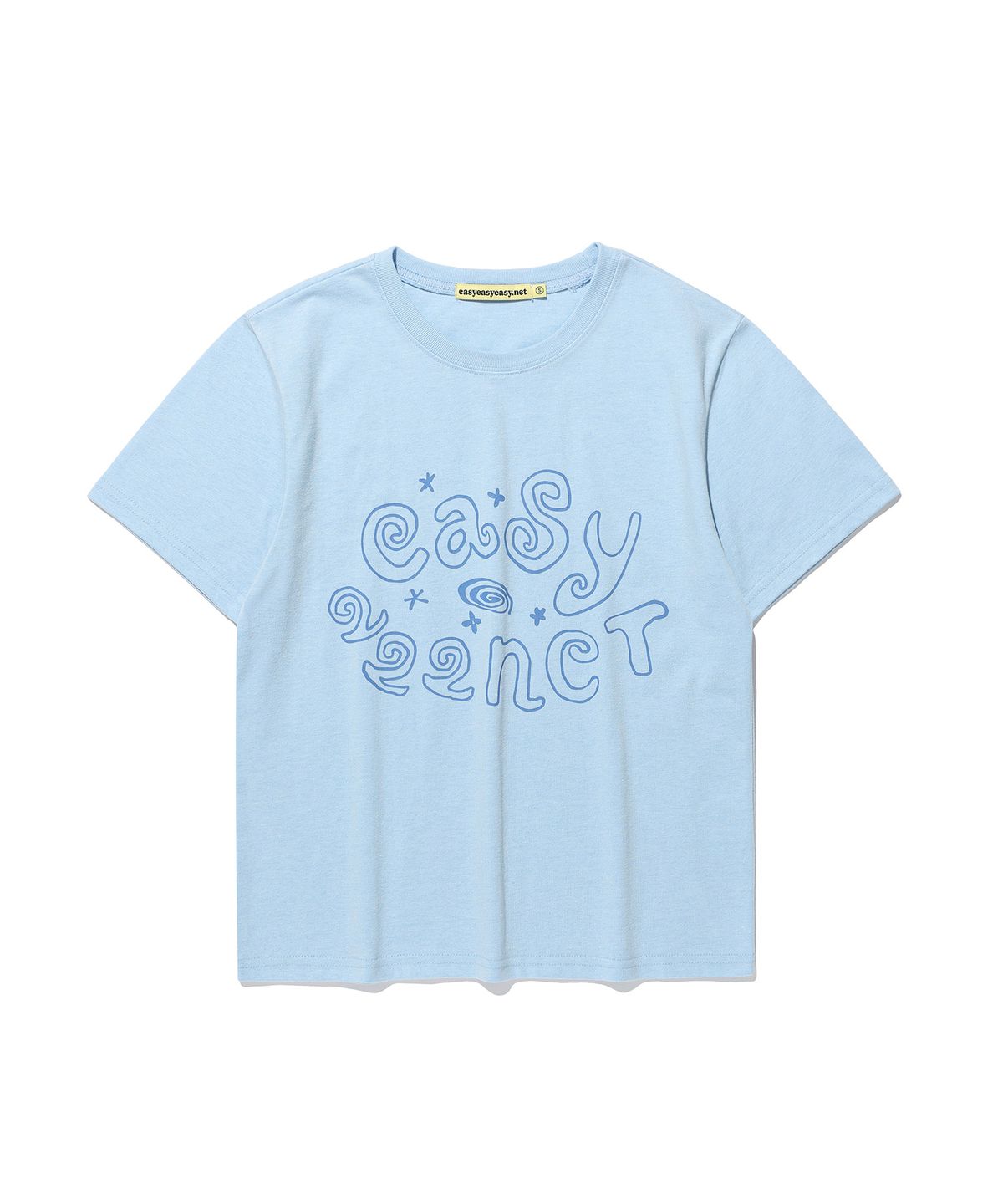 이지이지이지(EASYEASYEASY) Easy 222 Coil Logo Tee Blue