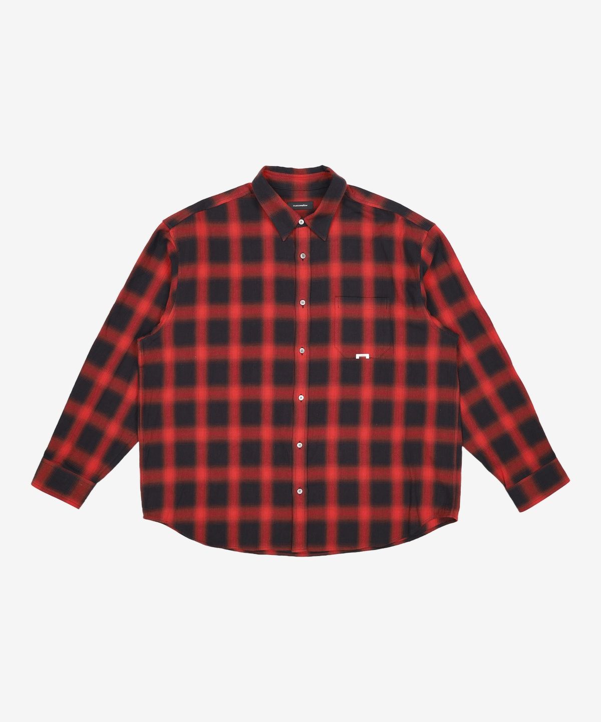 커스텀멜로우(CUSTOMELLOW) Red Oversized Fit Check Shirt CWSAW25125REX L