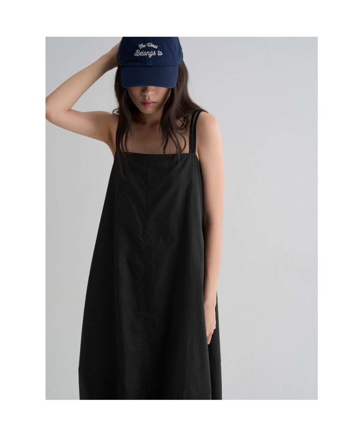 에잇세컨즈(8SECONDS) 코튼 롱 원피스  블랙