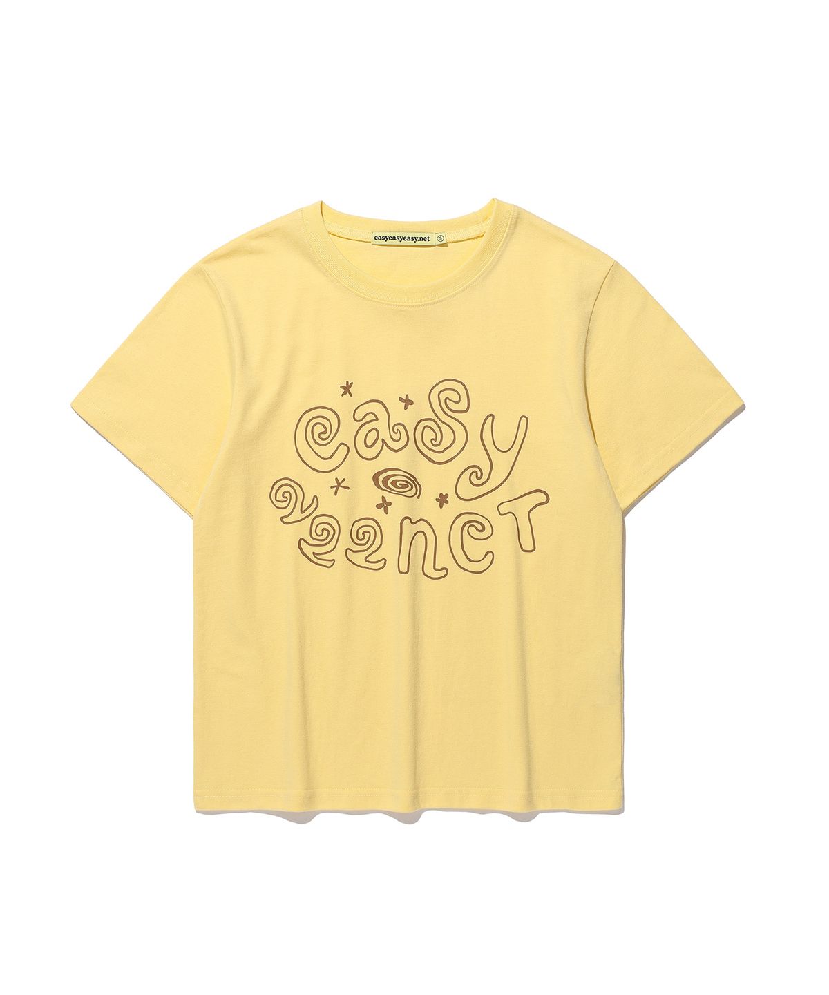 이지이지이지(EASYEASYEASY) Easy 222 Coil Logo Tee Yellow
