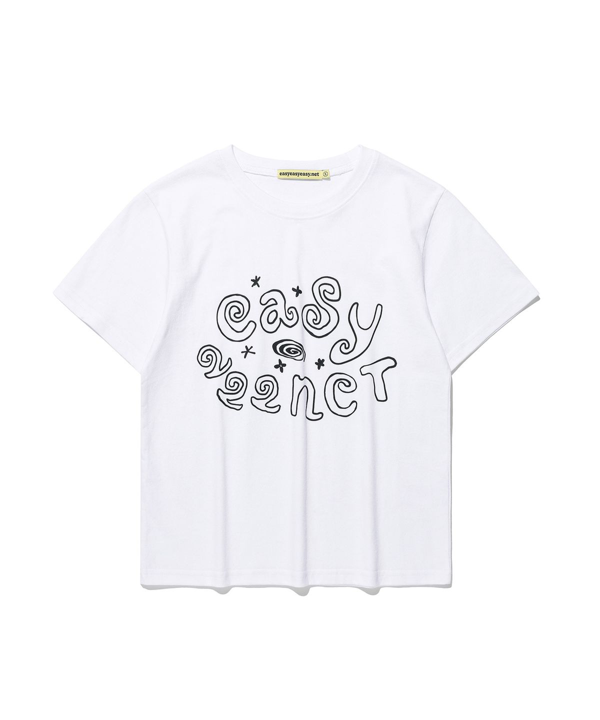 이지이지이지(EASYEASYEASY) Easy 222 Coil Logo Tee White(Black)