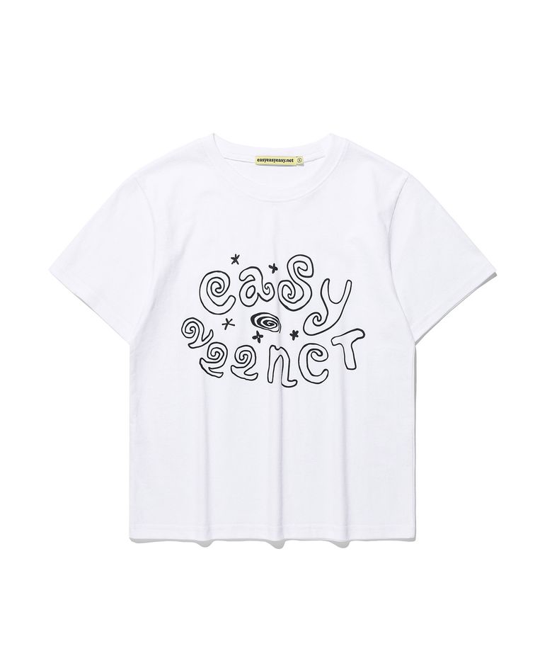 Easy 222 Coil Logo Tee White(Black)