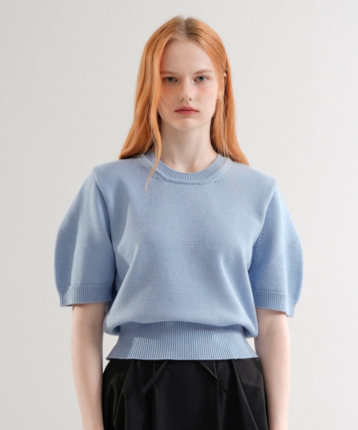 블레티(VLETI) Balloon Sleeve Half Knit (Sora)