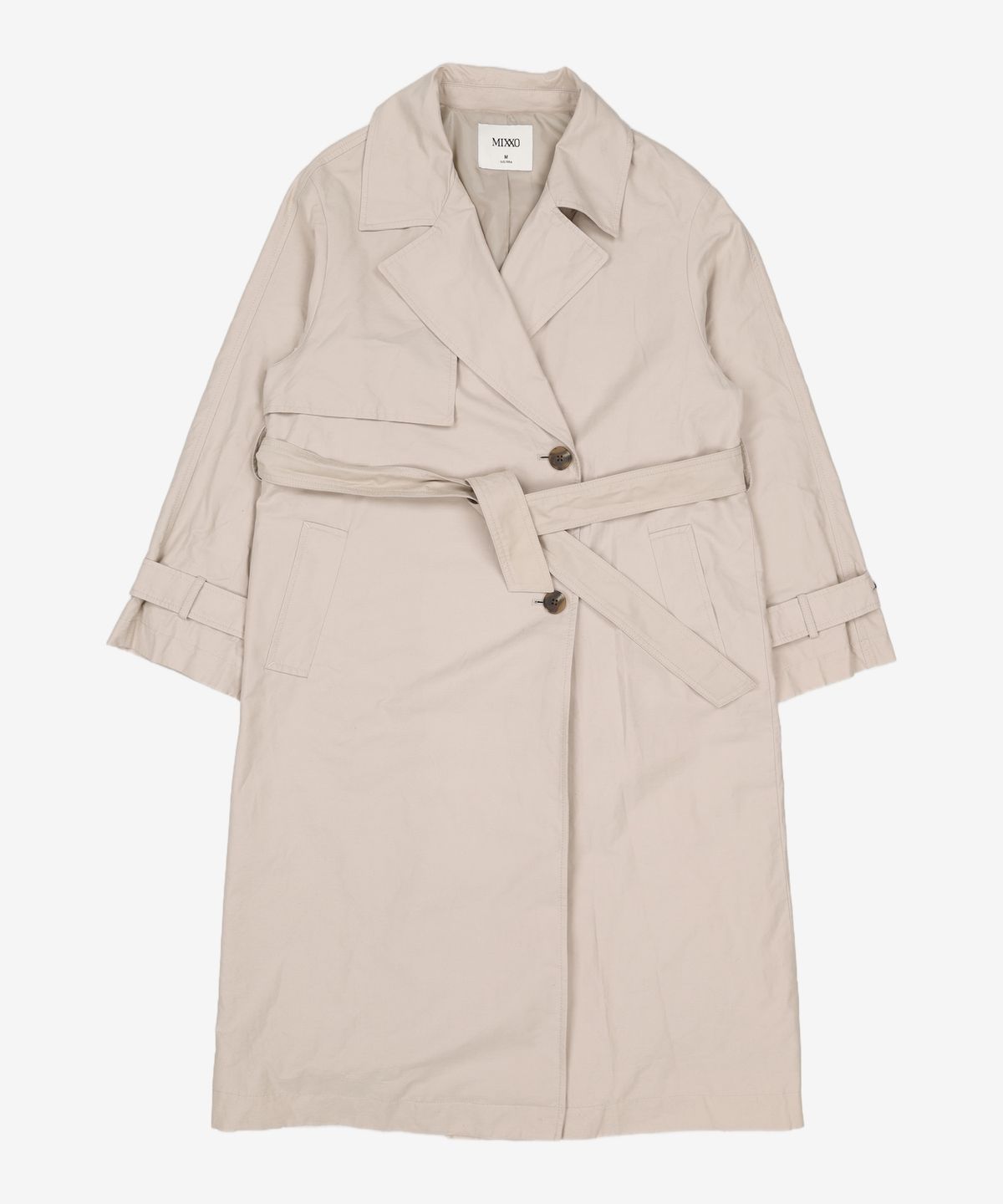 미쏘(MIXXO) 롱 반더블 트렌치코트 MIWJTB312B M