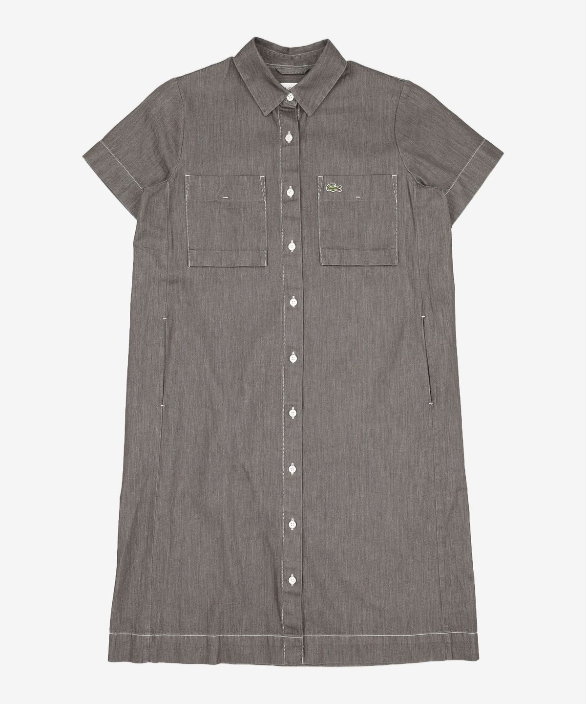 라코스테(LACOSTE) 여성 NEW 데님라이크 드레스 [차콜그레이] 34