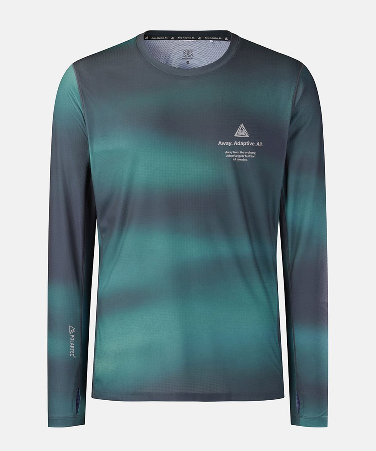 코오롱스포츠(KOLON SPORT) [TRAIL] 남성 프린트 라운드넥 긴팔 티셔츠 TLTBX26763DGY