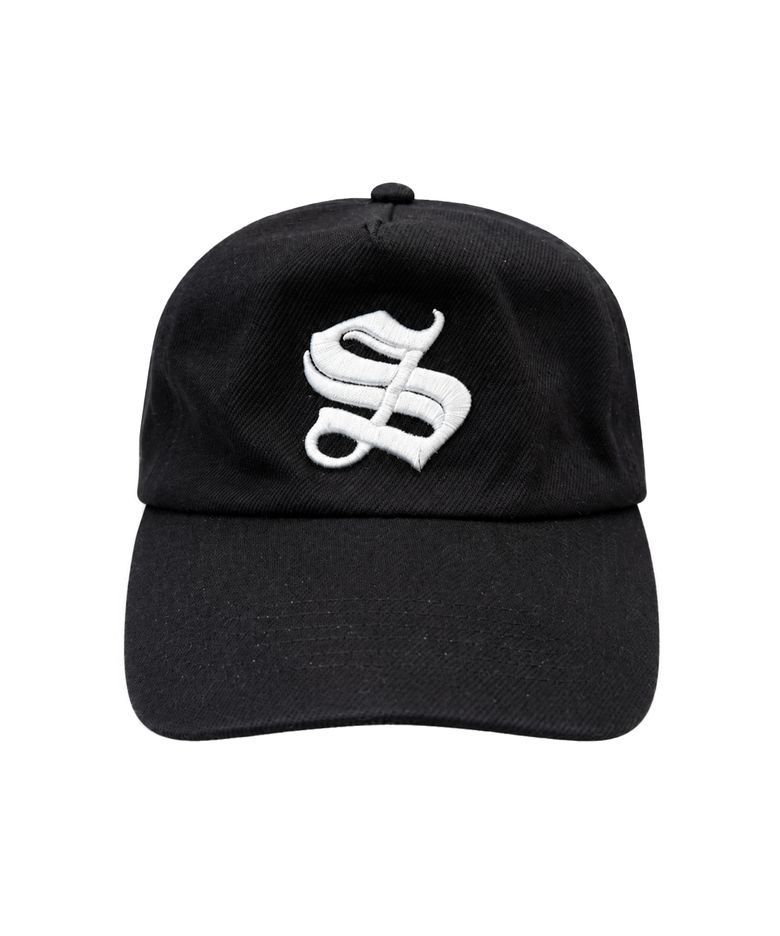 S LOGO 5PANEL BALL CAP (BLACK)