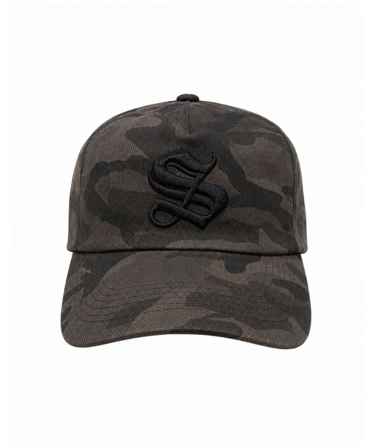 포스센스티브(FORCESENSITIVE) S LOGO 5PANEL BALL CAP (BLACK CAMO)