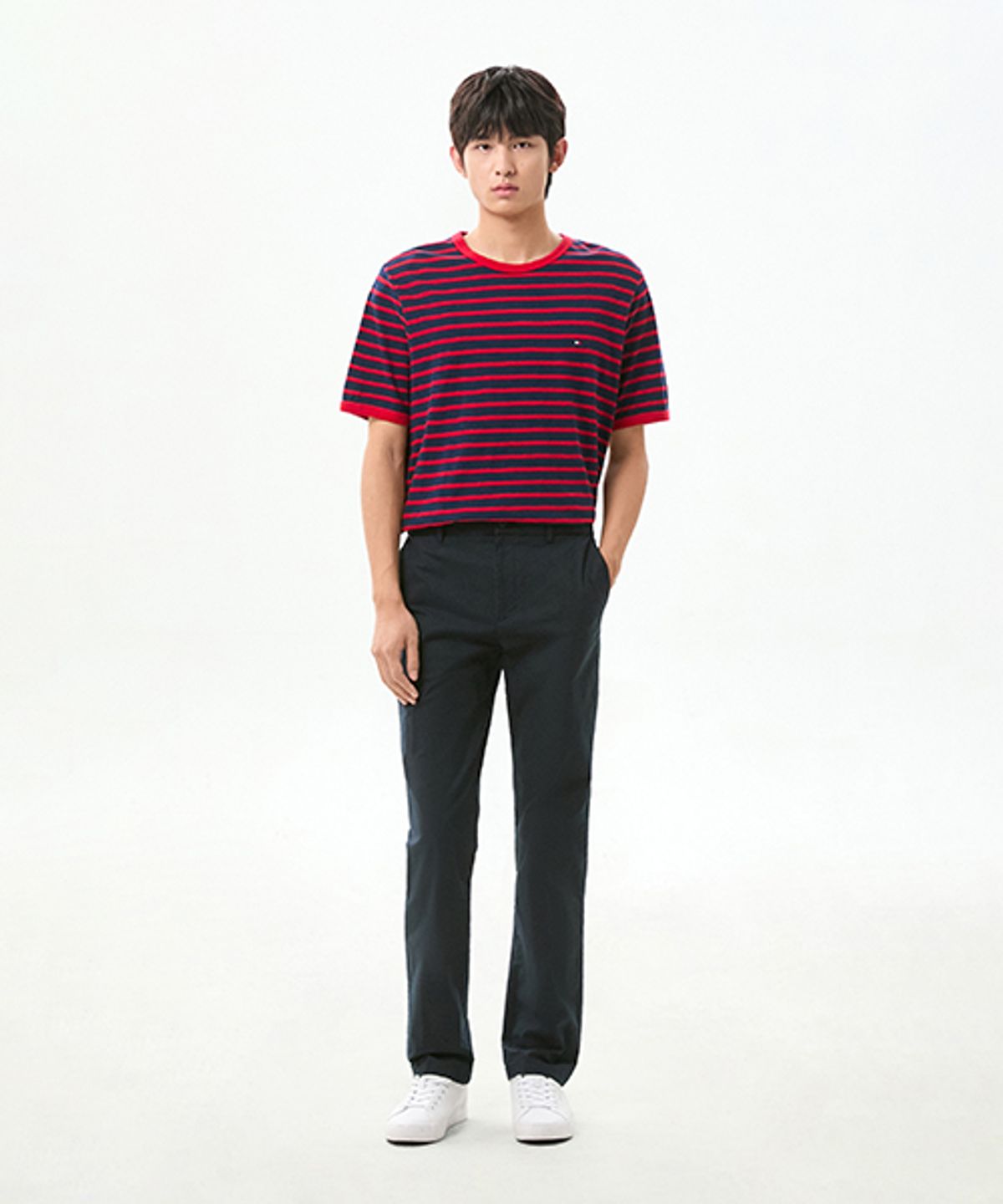 타미힐피거(TOMMY HILFIGER) [Slim straight fit] 덴톤 코튼 블렌드 스트럭처 팬츠 (T12G6WPC740ML1DW5)