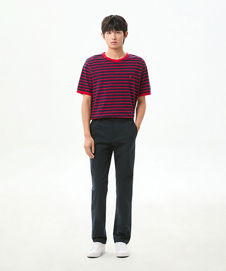 [Slim straight fit] 덴톤 코튼 블렌드 스트럭처 팬츠 (T12G6WPC740ML1DW5)
