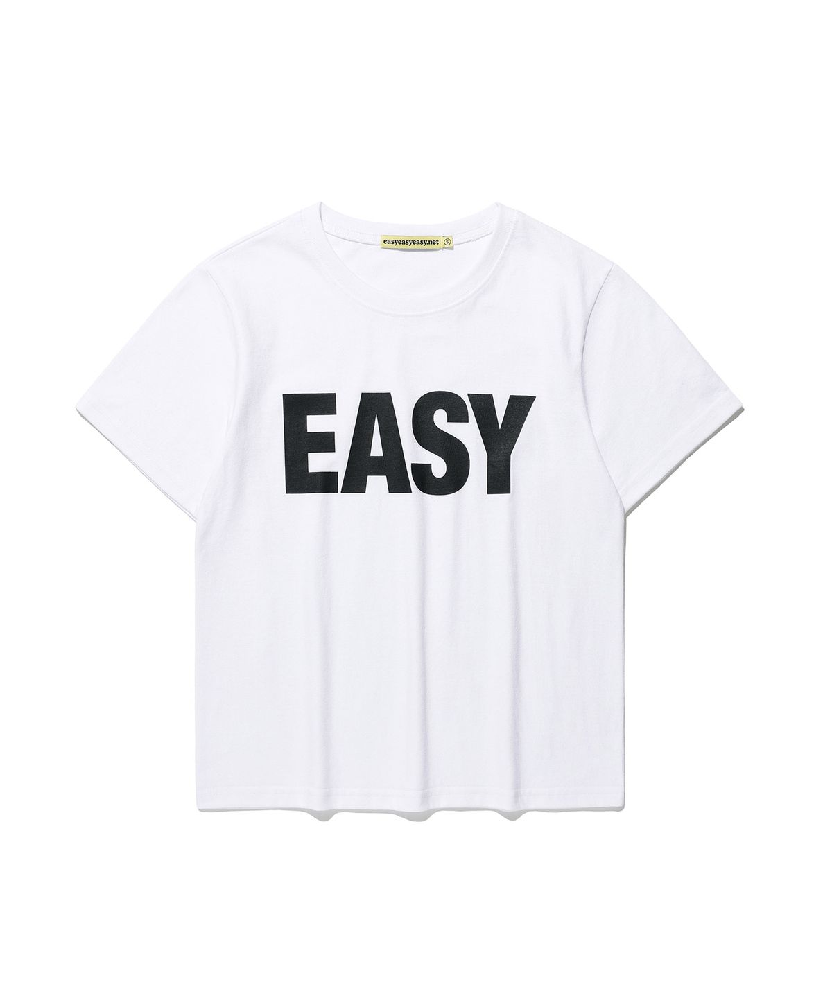 이지이지이지(EASYEASYEASY) Easy Basic Logo Tee White(black)