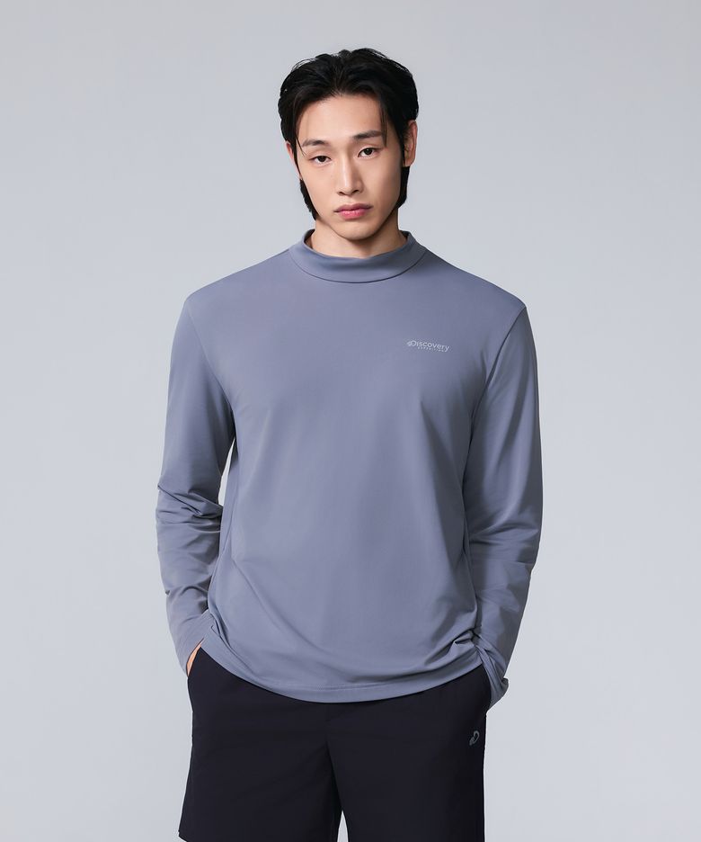 남성 반하이넥 기능성 긴팔티 (D/GREY)