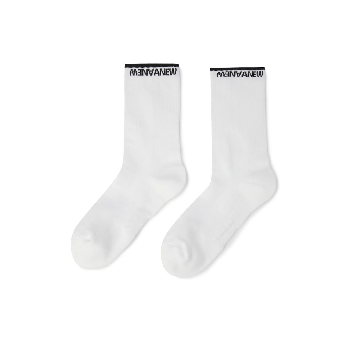 어뉴골프(ANEW GOLF) MEN BASIC MIDDLE SOCKS_WH