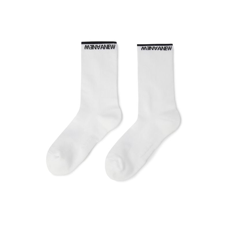 MEN BASIC MIDDLE SOCKS_WH